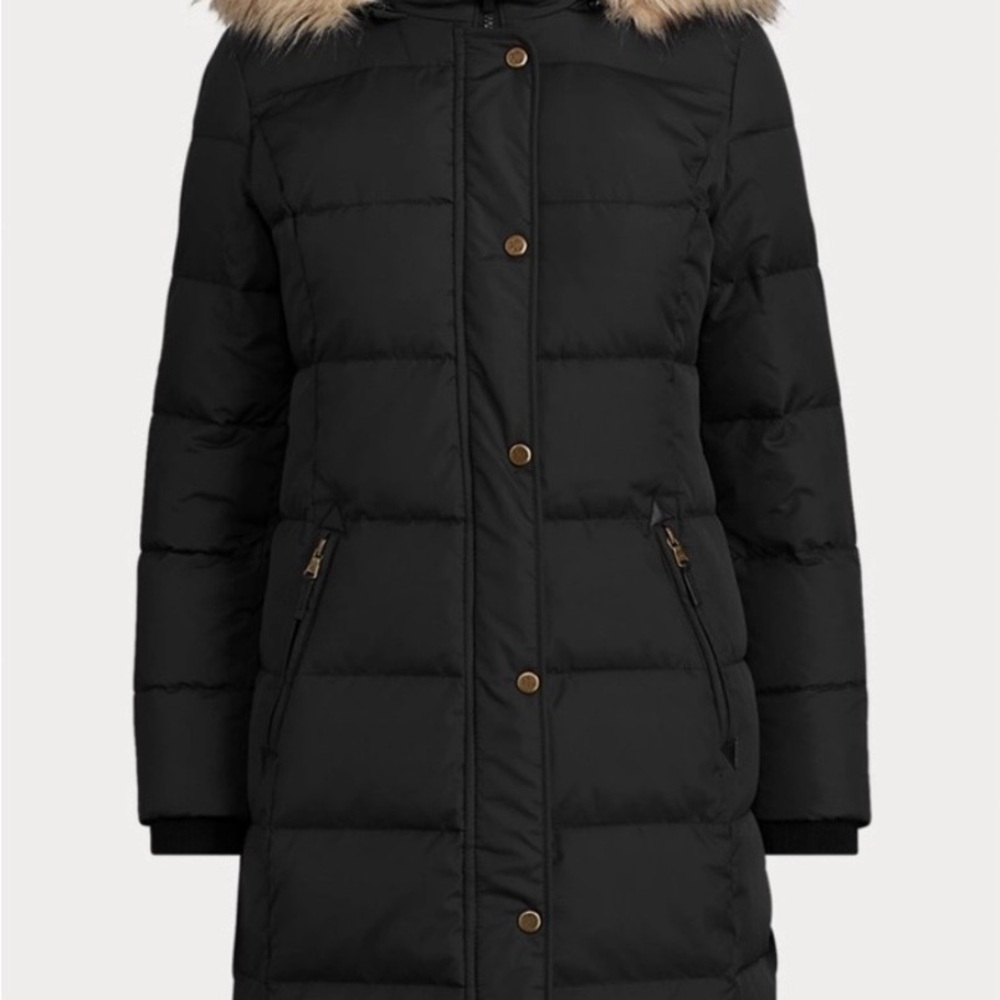 Lauren Ralph Lauren
Faux-Fur-Trim Quilted Puffer Coat
